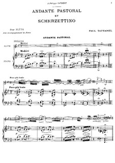 Andante Pastoral and Scherzettino: Partitur by Paul Taffanel
