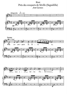 Seguedille: Für Stimme und Klavier by Georges Bizet