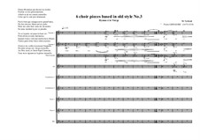 6 choir pieces based in old style: No.3 (2S, 1MS, 1CA, 2CT, 2T, 1B), MVWV 501 by Maurice Verheul