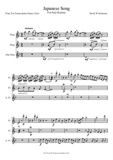 Japanese song: Trio for two standard flutes and one alto flute by David W Solomons