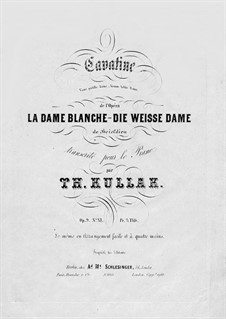 Transcriptions ou Paraphrases, Op.9: No.11 Cavatine 'Viens gentille dame' de l'Opéra 'La Dame Blanche' de Boieldieu by Theodor Kullak