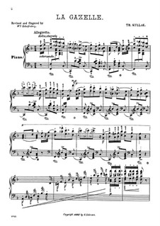 La Gazelle, Op.22: Für Klavier by Theodor Kullak