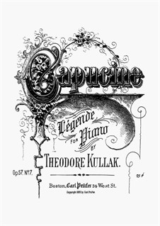 Les Fleurs Animées, Op.57: No.7 Capucine. Légende by Theodor Kullak
