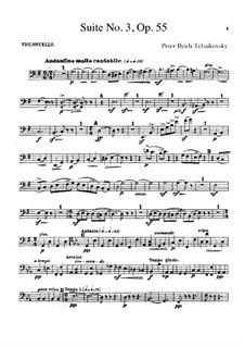Suite Nr.3 in G-Dur, TH 33 Op.55: Cellostimmen by Pjotr Tschaikowski