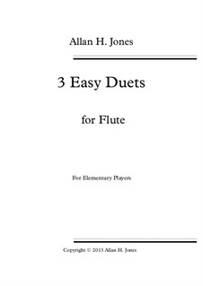 3 Easy Duets: Für Flöte by Allan Herbie Jones