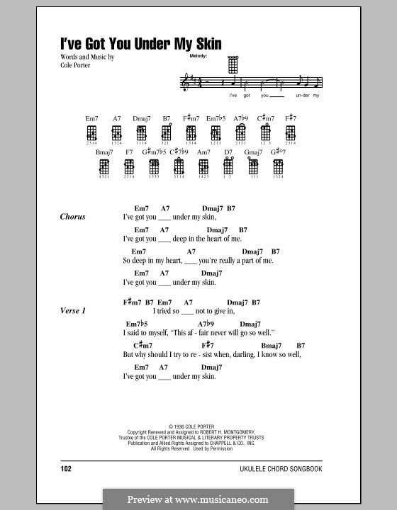 I've Got You under My Skin: Für Ukulele by Cole Porter