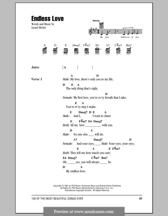 Endless Love: Für Ukulele by Lionel Richie