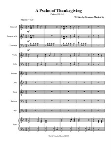 A Psalm of Thanksgiving: A Psalm of Thanksgiving by Tramane Munks, Sr.