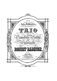 Klaviertrio in h-Moll, Op.33: Vollpartitur by Robert Radecke