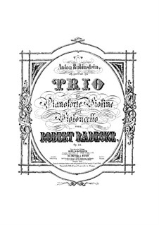 Klaviertrio in h-Moll, Op.33: Vollpartitur by Robert Radecke