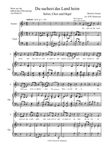 Du suchest das Land heim: Solist, Chor und Orgel by Maurice Greene
