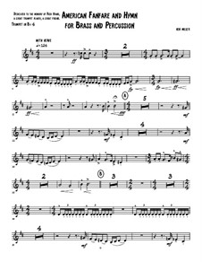 An American Fanfare and Hymn for Brass and Percussion: Trumpet 4 part by Ken Miller