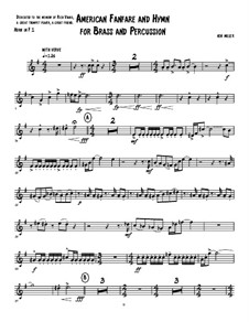 An American Fanfare and Hymn for Brass and Percussion: French horn 1 part by Ken Miller