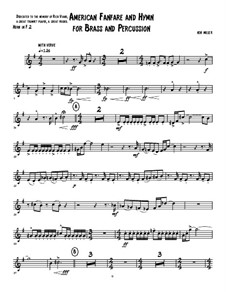 An American Fanfare and Hymn for Brass and Percussion: French horn 2 part by Ken Miller