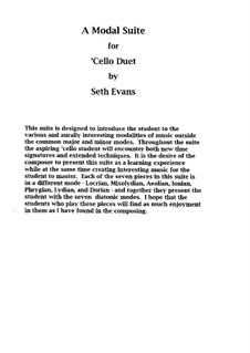A Modal Suite for Cello Duet: A Modal Suite for Cello Duet by Seth Evans