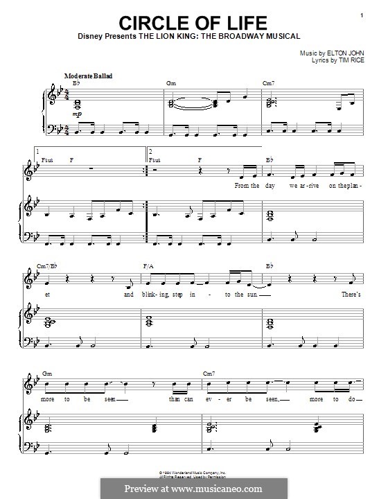 Vocal version: Für Stimme und Klavier by Elton John