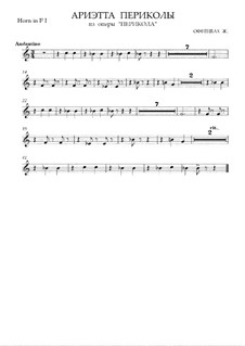 La Périchole: Arietta of Périchole – voice and brass parts by Jacques Offenbach