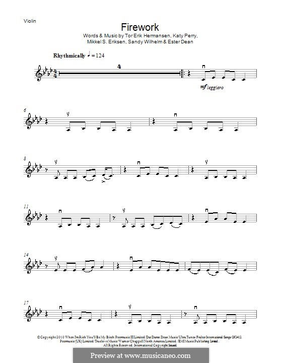 Instrumental version: Für Violine by Esther Dean, Katy Perry, Mikkel Storleer Eriksen, Sandy Wilhelm, Tor Erik Hermansen