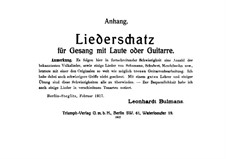 Praktische Lauten- und Guitarreschule: Anhang by Leonhardt Bulmans