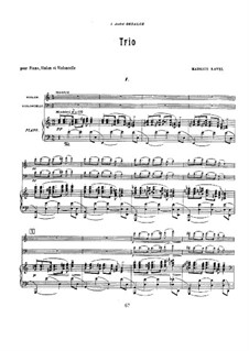 Klaviertrio in a-Moll, M.67: Vollpartitur by Maurice Ravel