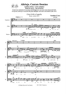 Alleluja. Cantate Domino - Choir SAB a cappella, CS233: Alleluja. Cantate Domino - Choir SAB a cappella by Santino Cara