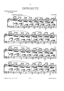 Impromptu in D-dur, Op.6: Für Klavier by Anatoli Ljadow