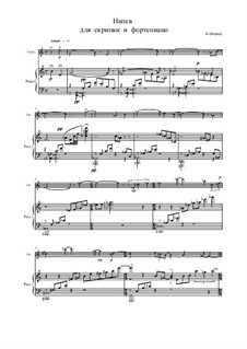 Напев для скрипки и фортепиано: Напев для скрипки и фортепиано by Vladimir Schefner