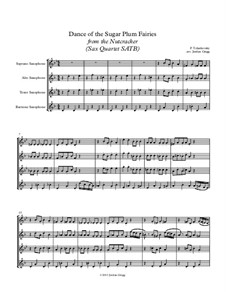 Nr.3 Tanz der Zuckerfee: For sax quartet SATB by Pjotr Tschaikowski