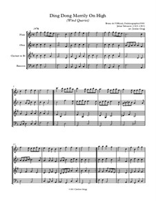 Ding Dong! Merrily on High: For wind quartet by folklore