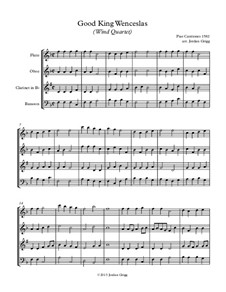 Good King Wenceslas: For wind quartet by Unknown (works before 1850)