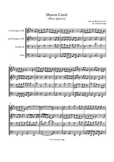 The Huron Carol: Für Blechblasquartett by folklore