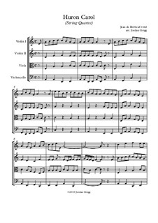 The Huron Carol: Für Streichquartett by folklore
