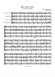 Ensemble version: For sax quartet SATB by folklore