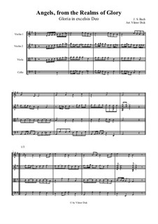 Angels from the Realms of Glory: Für Streichquartett by folklore
