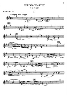 Streichquartett in G-Dur: Violinstimme II by Nikolai Rimsky-Korsakov