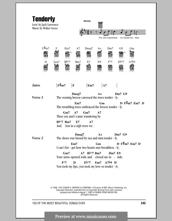 Tenderly: Für Ukulele by Walter Gross