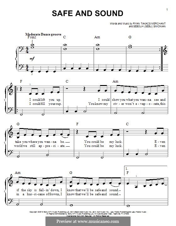 Safe and Sound (Capital Cities) von R. Merchant, S. Simonian auf MusicaNeo