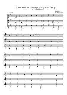 Vocal-instrumental version: Für Zwei Flöten und Gitarre by folklore