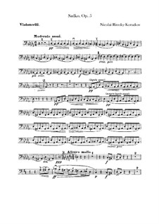 Sadko. Musikalische Gemälde, Op.5: Cellostimme by Nikolai Rimsky-Korsakov
