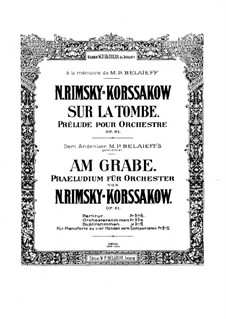 Am Grab, Op.61: Vollpartitur by Nikolai Rimsky-Korsakov