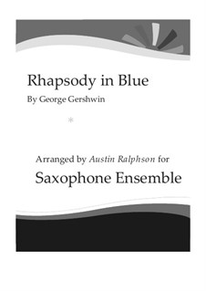 Instrumental version: For sax ensemble by George Gershwin