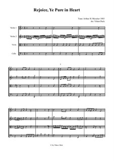 Rejoice, Ye Pure in Heart: Für Streichquartett by Arthur Henry Messiter