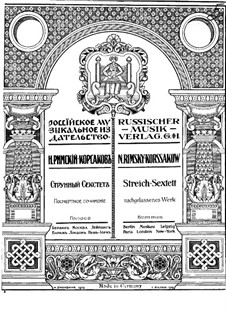 Sextett in A-Dur: Violinstimme I by Nikolai Rimsky-Korsakov
