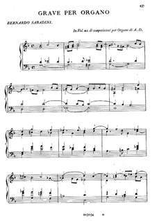 Grave für Orgel: Grave für Orgel by Bernardo Sabadini
