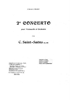 Konzert für Cello und Orchester Nr.2 in d-Moll, Op.119: Vollpartitur by Camille Saint-Saëns