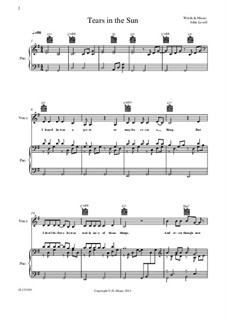 Tears in the Sun: Für Stimme und Klavier (oder Gitarre) by John Lovell