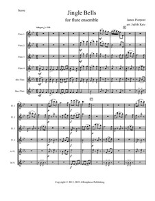 Ensemble version: For flute sextet – score by James Lord Pierpont