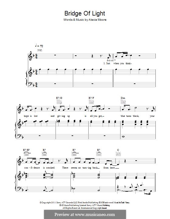 Bridge of Light (Pink) von A. Moore - Noten auf MusicaNeo