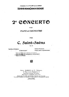 Konzert für Klavier und Orchester Nr.2 in g-Moll, Op.22: Teil I. Version für Klavier by Camille Saint-Saëns