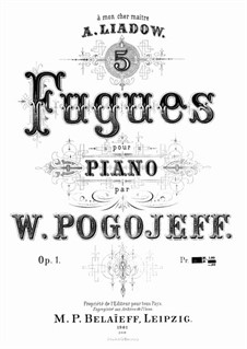 5 Fugues, Op.1: 5 Fugues by Wladimir Pogojeff